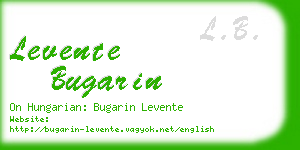 levente bugarin business card